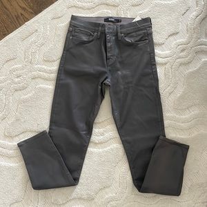 Hudson Dark Slate Nico Midrise Skinny coated jeans Size 29